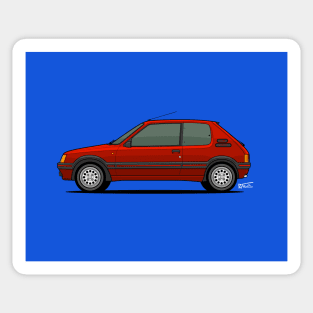 205Gti side profile drawing Sticker